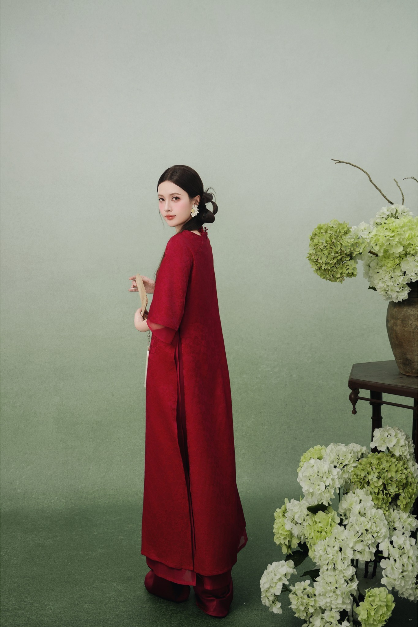 Tam - Red Modern Ao Dai (with pants)