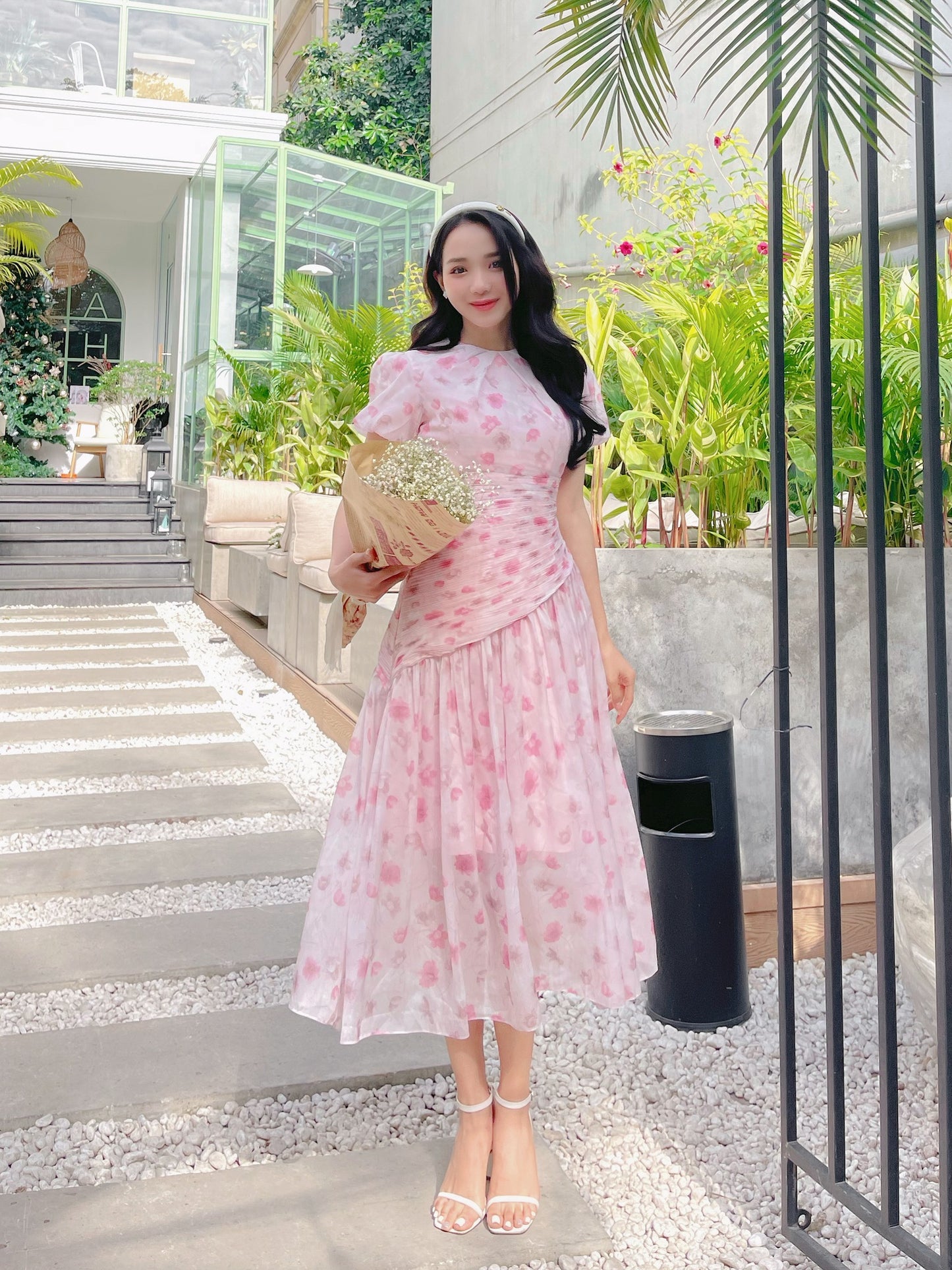 Rosalie - printed floral midi dress