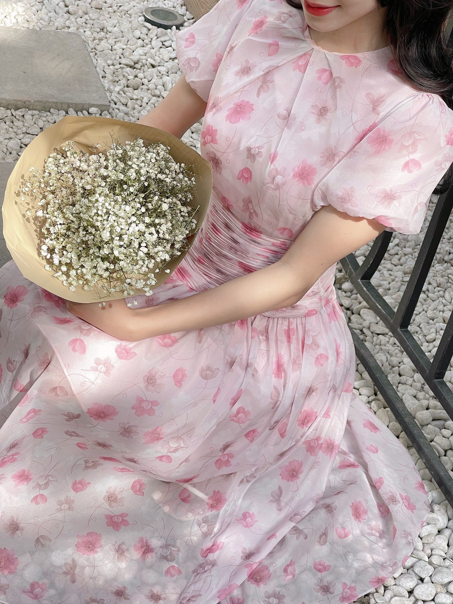 Rosalie - printed floral midi dress