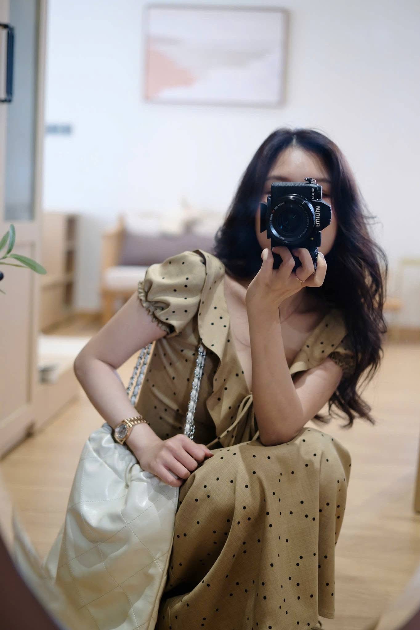 Jollie - polka dot midi dress