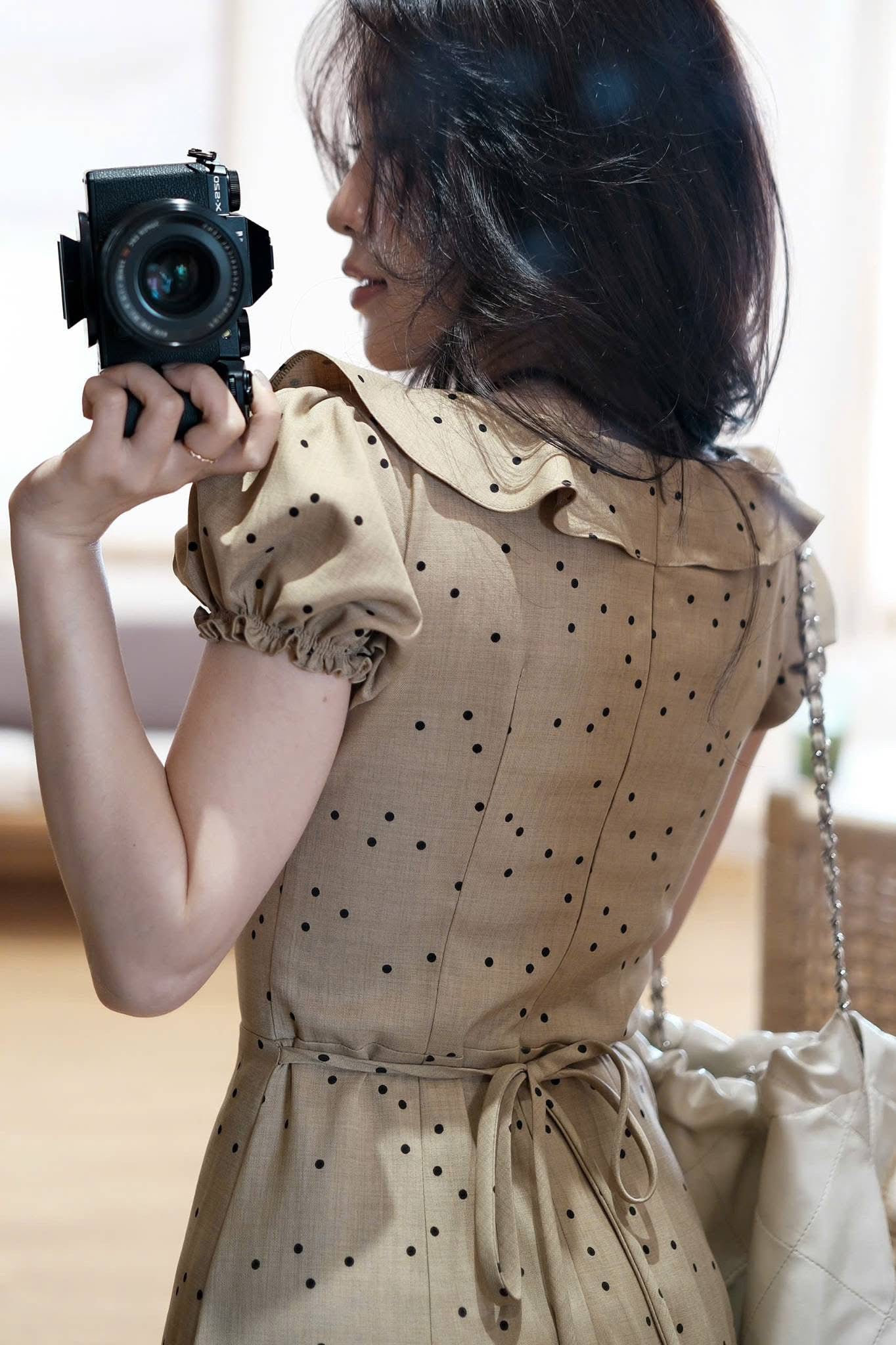 Jollie - polka dot midi dress