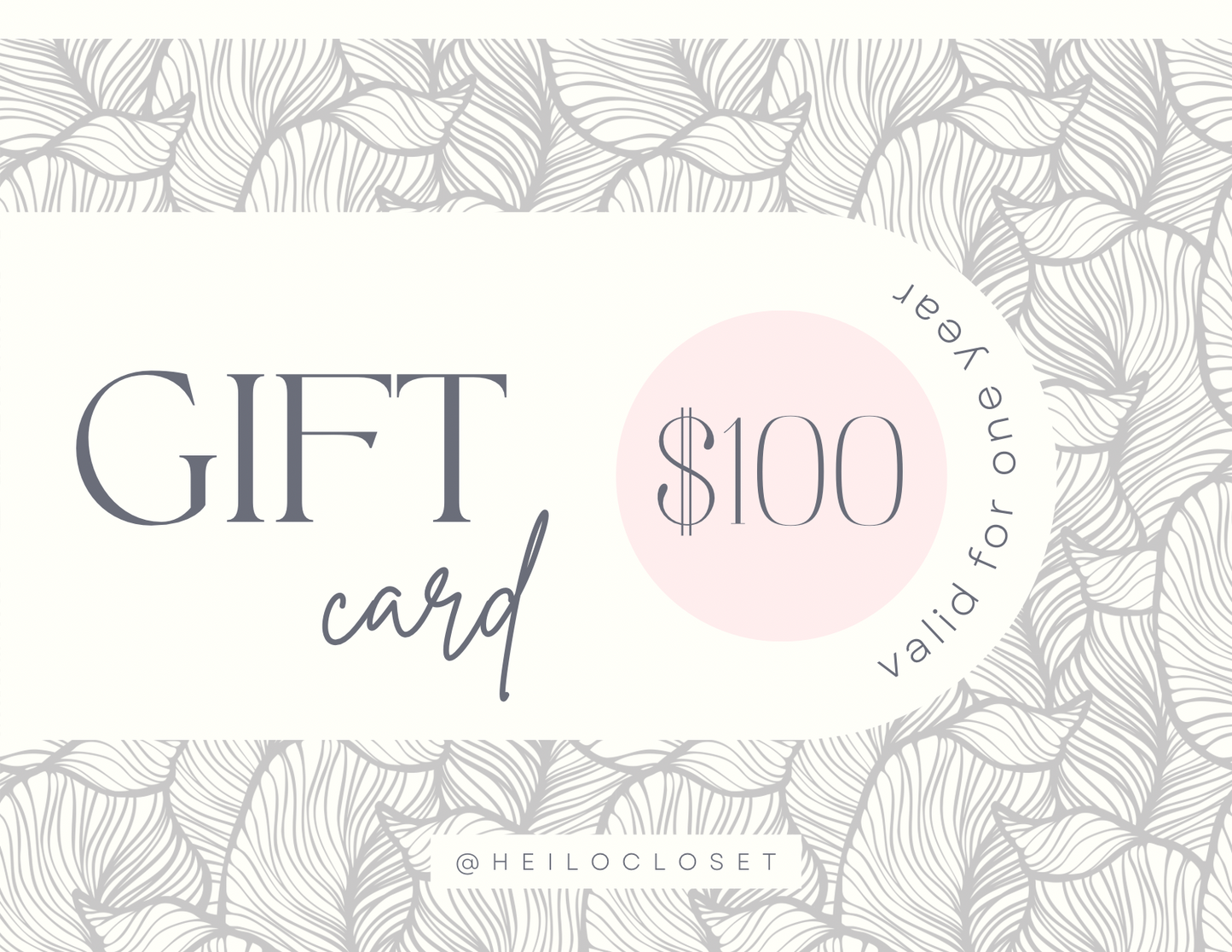 Heilo Closet Gift Card