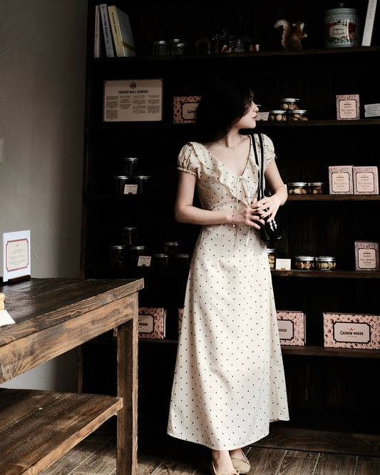 Jollie - polka dot midi dress