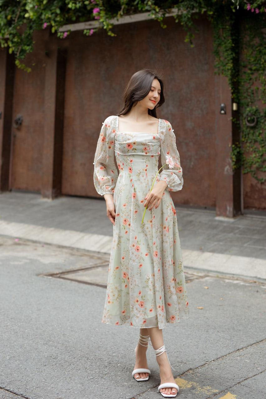 送料無料/即納】 Summer herlipto Dress Midi Tweed ロングワンピース