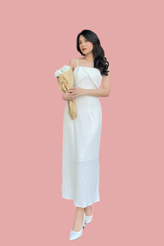 Bella Midi Dress - White