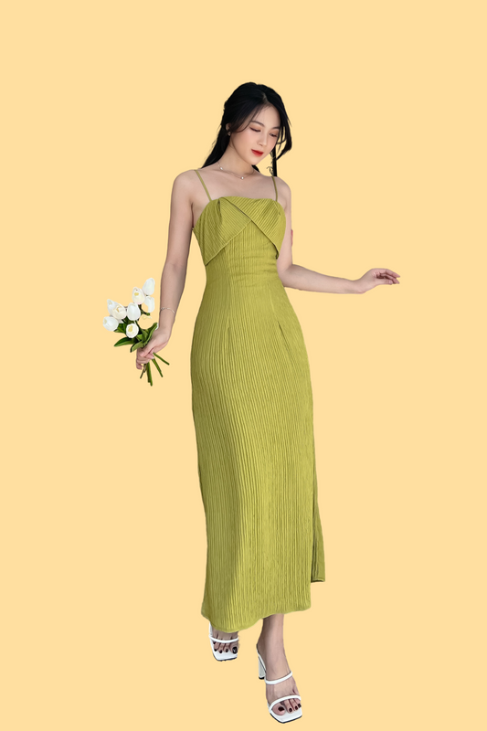 Bella Midi Dress - Avocado