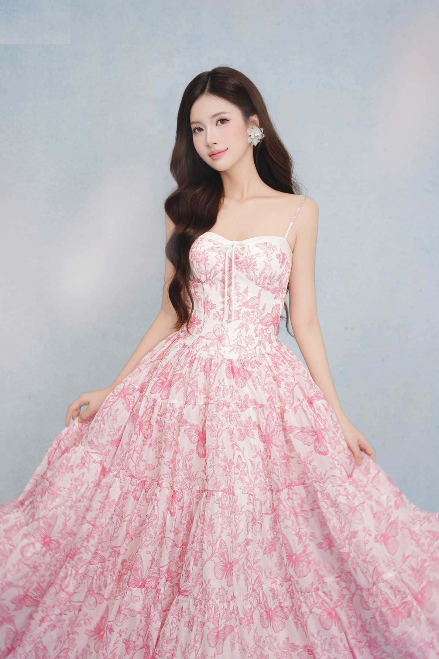 Erina Floral with Butterflies Dress