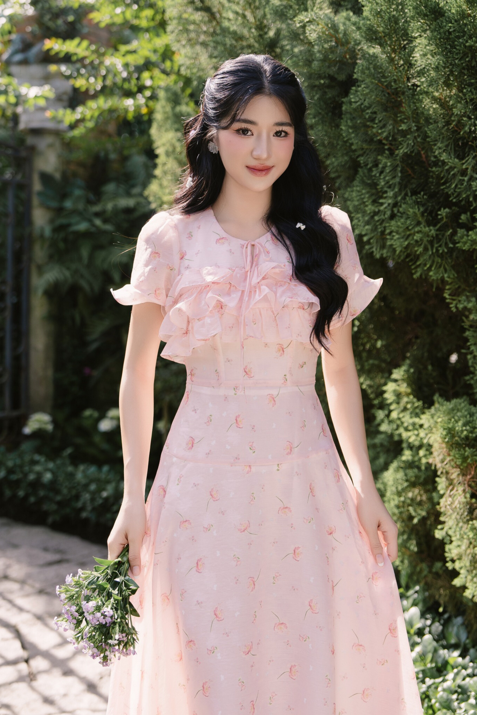 maya pink dress Maya One Shoulder Organza Bodycon Mini Dress Shop American Threads Women's Trendy Online Boutique Pink / S