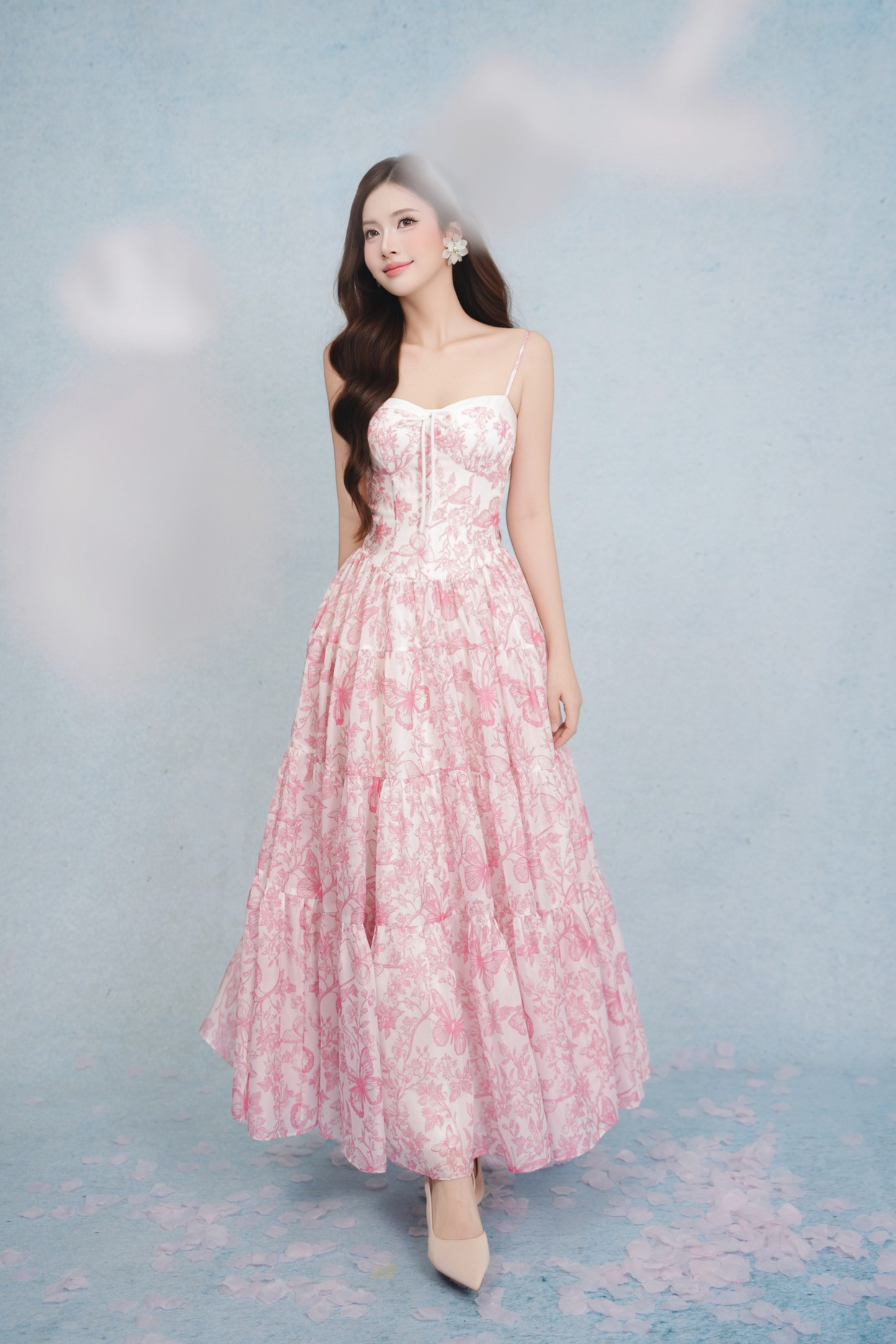 Erina Floral with Butterflies Dress