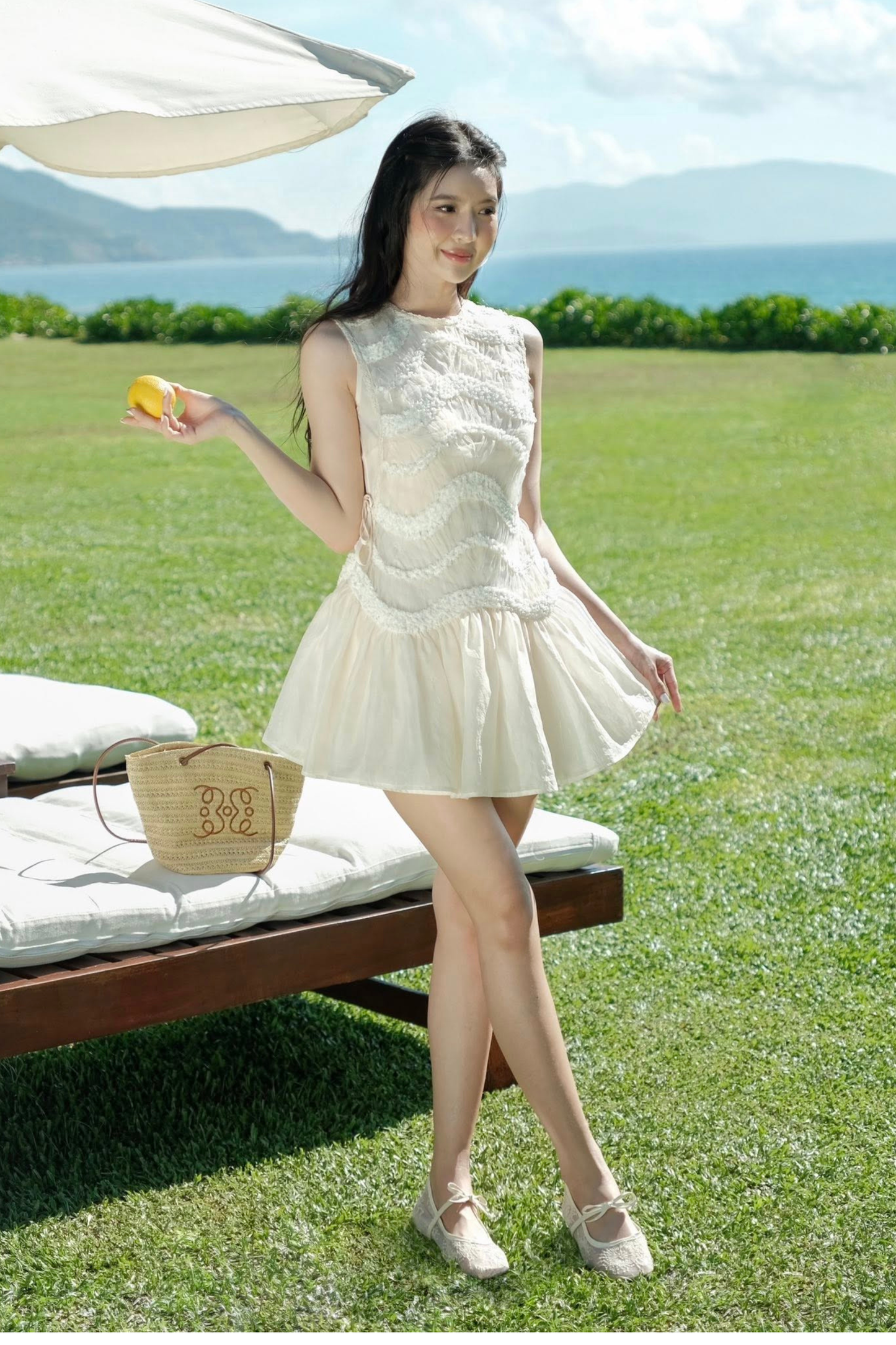 Jasmine White Sleeveless Mini Dress