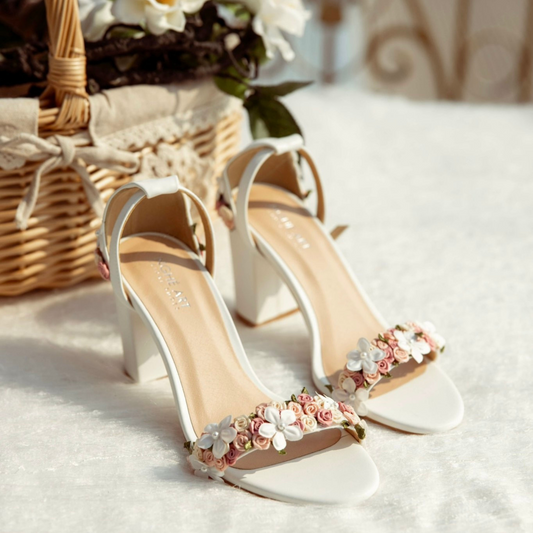 High heel floral shoes on sale