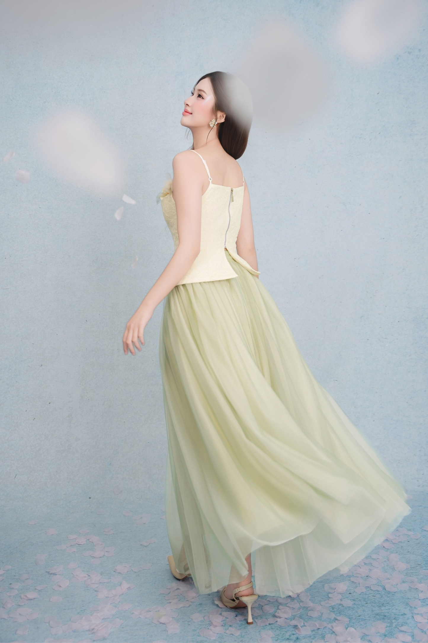 Tiana Sage Set (Top and Long Skirt)