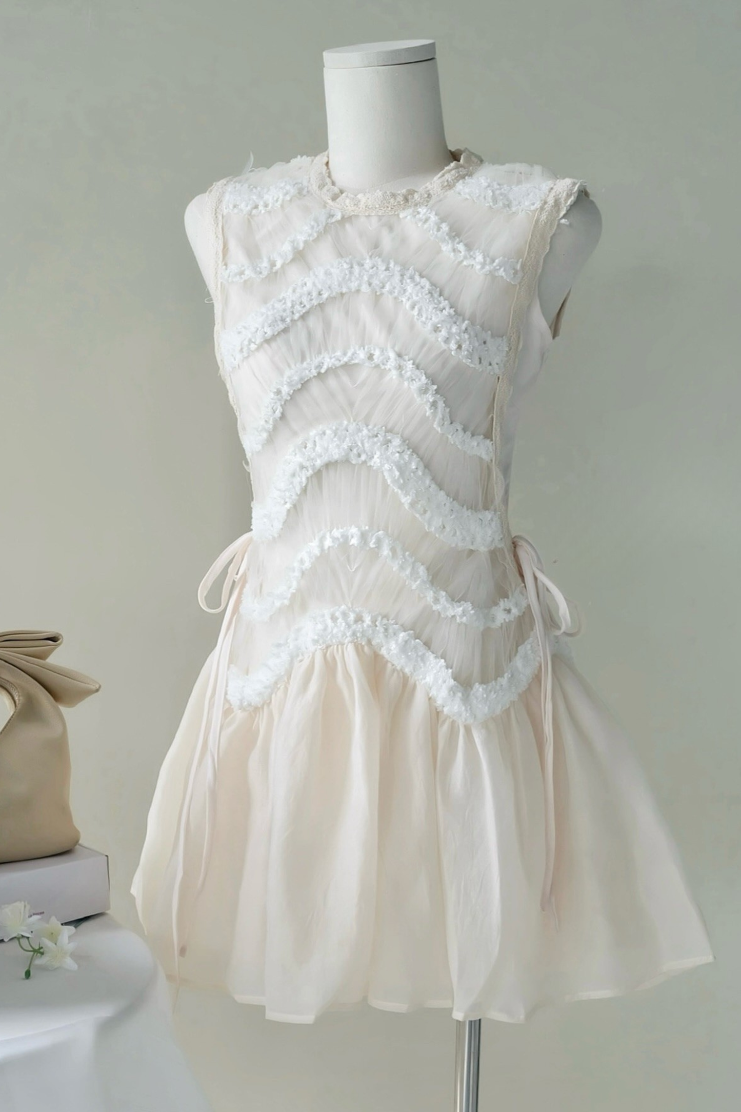 Jasmine White Sleeveless Mini Dress