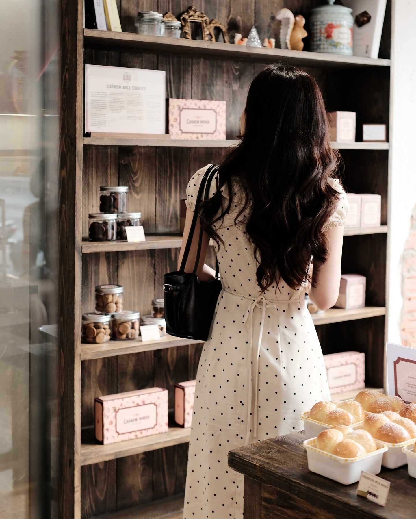 Jollie - polka dot midi dress